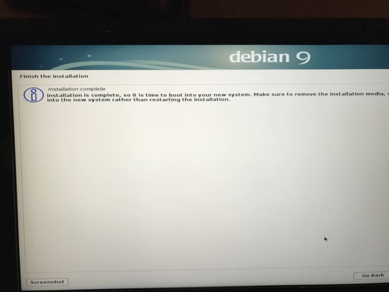 Debian 9 install pic