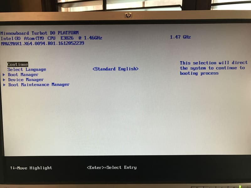 MNW boot manager screen r94
