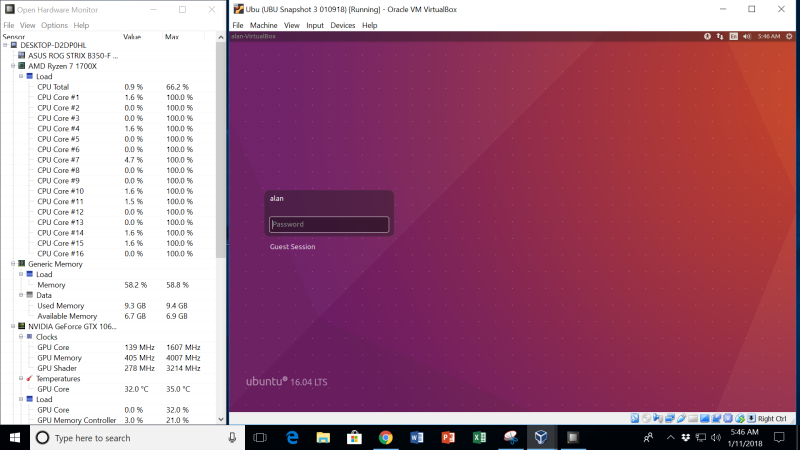 Virtualbox Ubuntu 8 cores Yocto back to logon screen