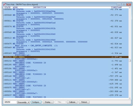 Trace Hub capture