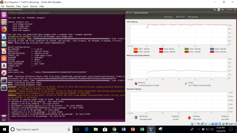 Yocto build 8 cores QEMU2