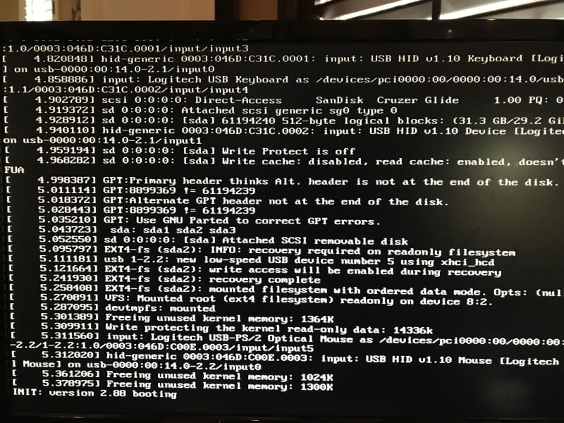 Linux boot breaks
