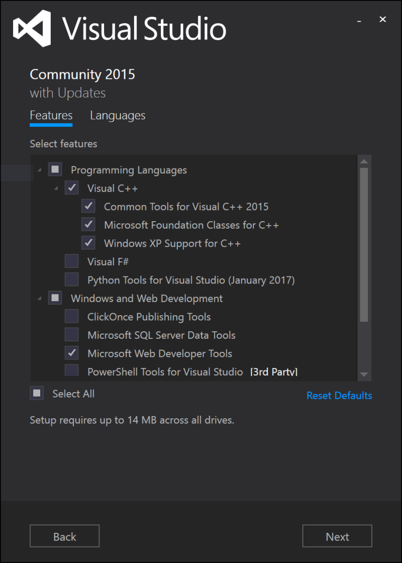 Vs2015 c++ snip