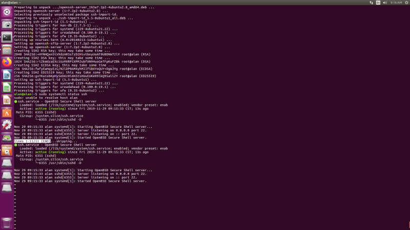 Sudo systemctl status ssh