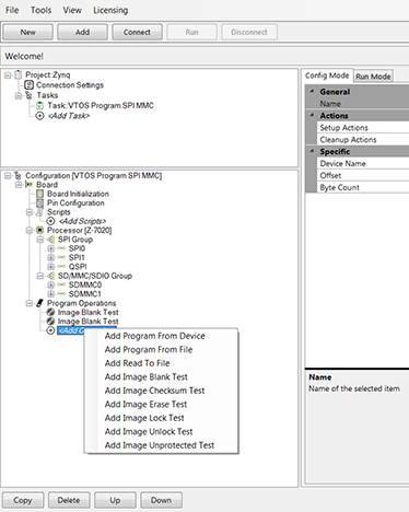 Screenshot of Xilinx Zynq-7000 Fast Flash Programming