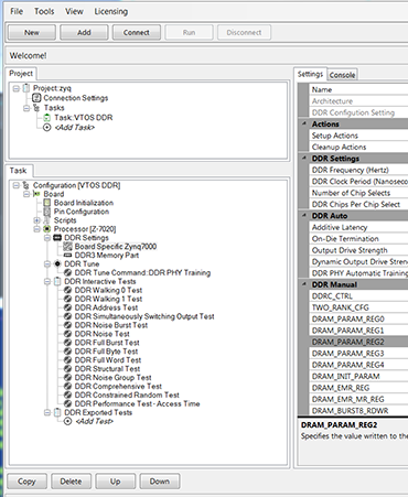 Screenshot of ScanWorks DDR Tuning, Calibration & Test