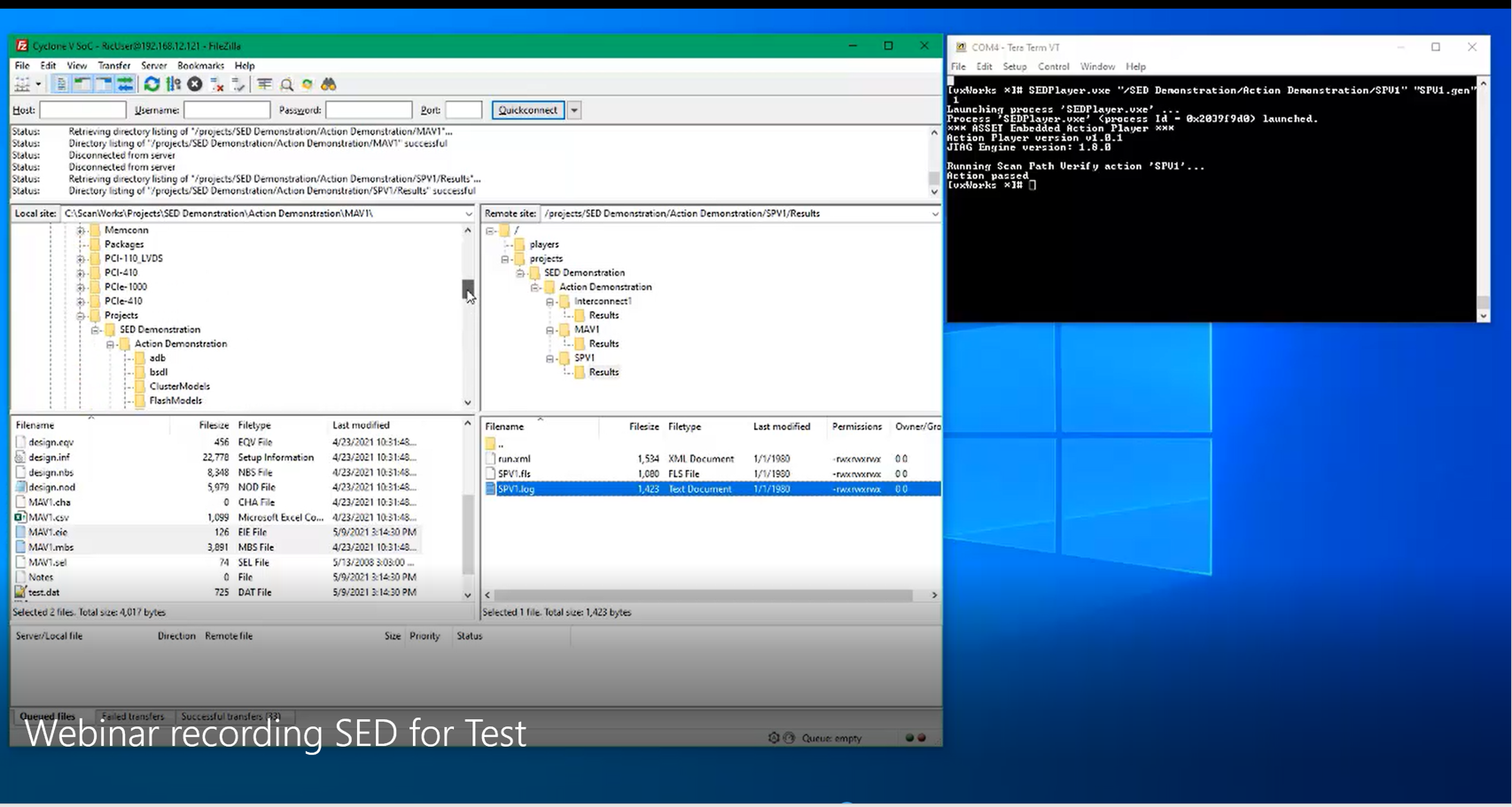 Embedded boundary scan test demo