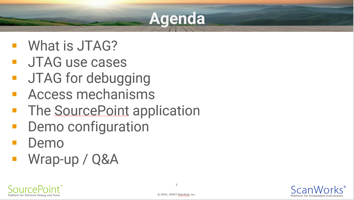 Agenda for SourcePoint AMD webinar